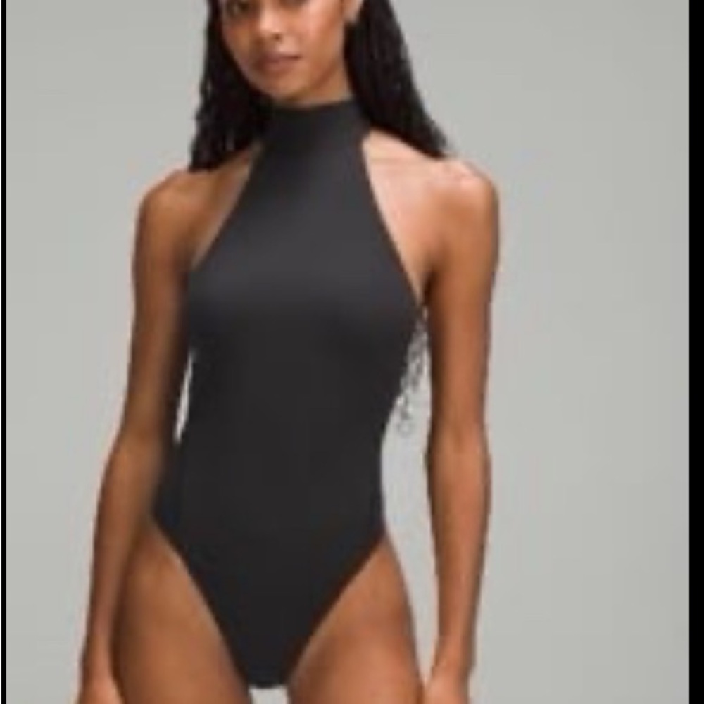 Lululemon Black Halter Bodysuit